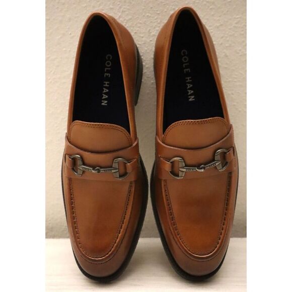 Cole Haan C37282 Men's Sz 7.5M Brown Leather Modern Essentials Bit Loafers - Picture 3 of 16